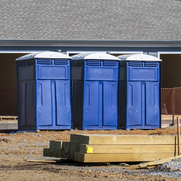 how can i report damages or issues with the portable restrooms during my rental period in Pine Lakes